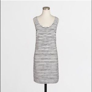 J Crew | Black and White Striped Shift Dress